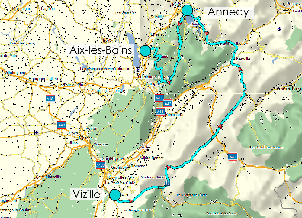 Rallye dans les Alpes. Annecy